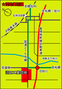 工業団地　周辺図