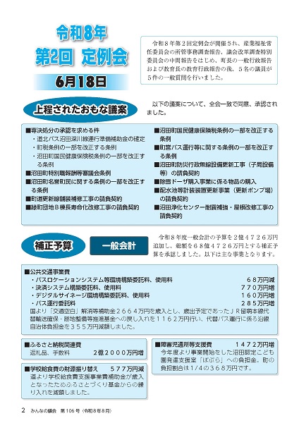 2026年8月号 みんなの議会第106号