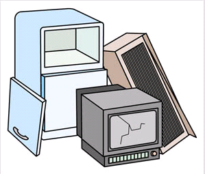 廃棄家電品のイメージ図