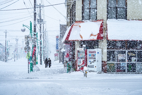 雪と共に