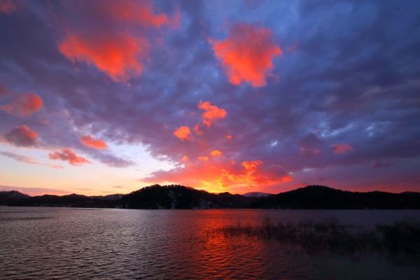 ホロピリ湖の夕焼け