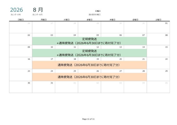 【令和7年産】2026年8月発送分